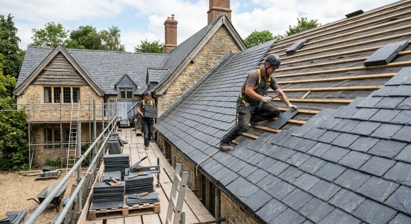 Slate Roof Construction in Bergenfield, NJ